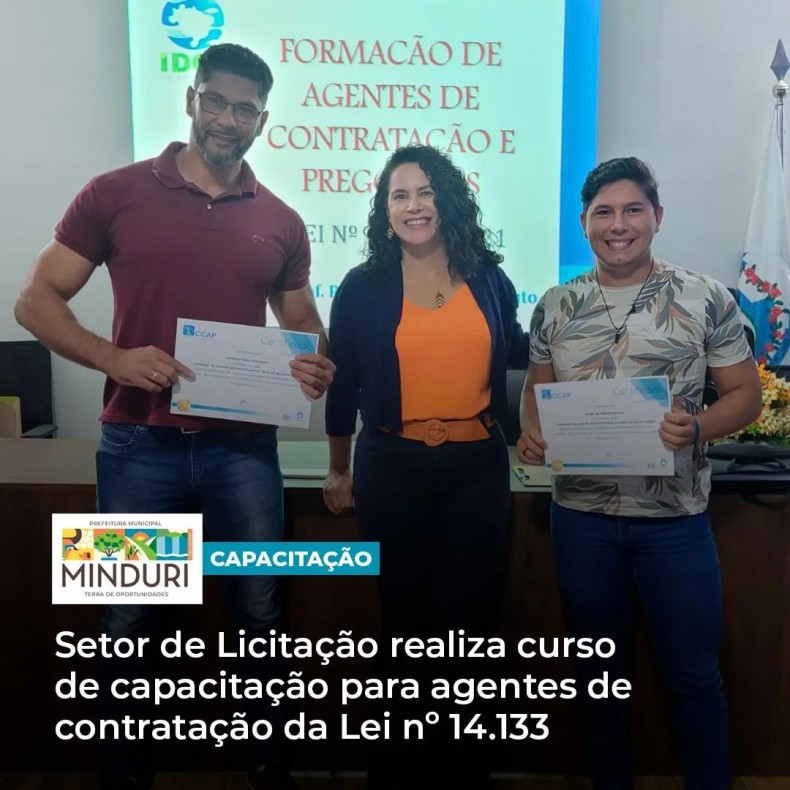 CAPACITAÇÃO – Setor de Licitação realiza curso de capacitação para agentes de contratação da Lei nº 14.133.