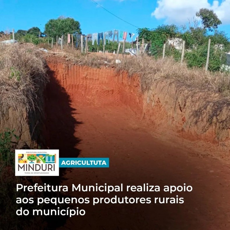 AGRICULTURA – Prefeitura Municipal realiza apoio aos pequenos produtores rurais do município.