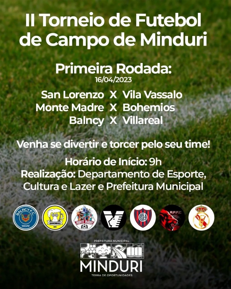 II Torneio Municipal de Futebol de Campo de Minduri