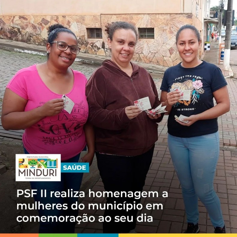 SAÚDE – PSF II realiza homenagem a mulheres do município em comemoração ao seu dia.