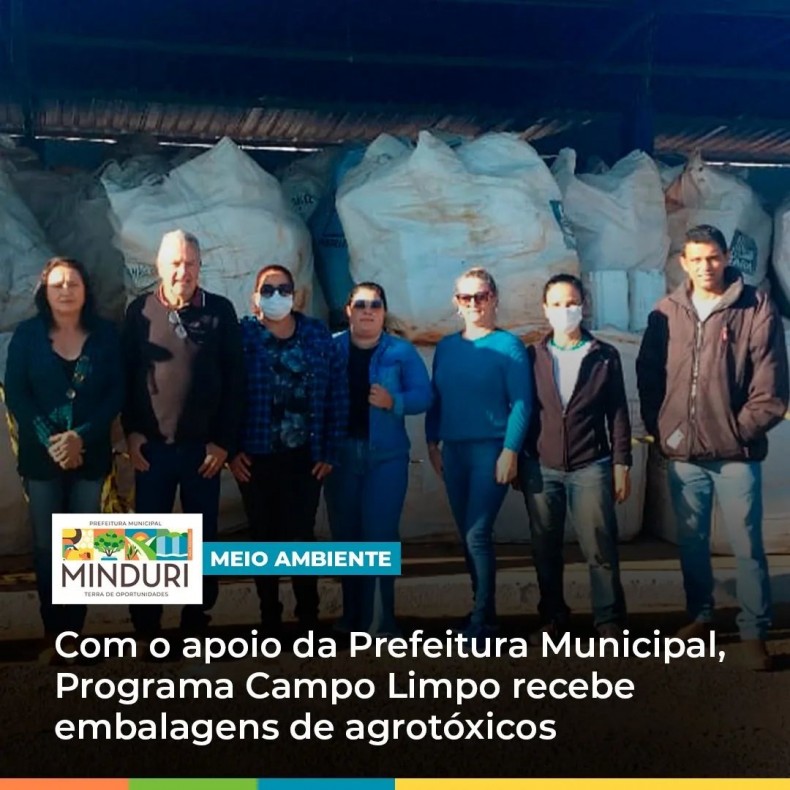 MEIO AMBIENTE – Com o apoio da Prefeitura Municipal, Programa Campo Limpo recebe embalagens de agrotóxicos no município.