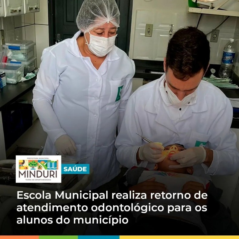 SAÚDE – Escola Municipal realiza retorno de atendimento odontológico para os alunos do município.