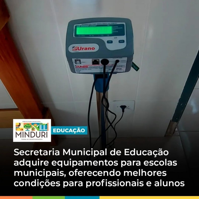 EDUCAÇÃO – Secretaria Municipal de Educação adquire novos equipamentos para escolas municipas, a fim de oferecer melhores condições para os profissionais e alunos.