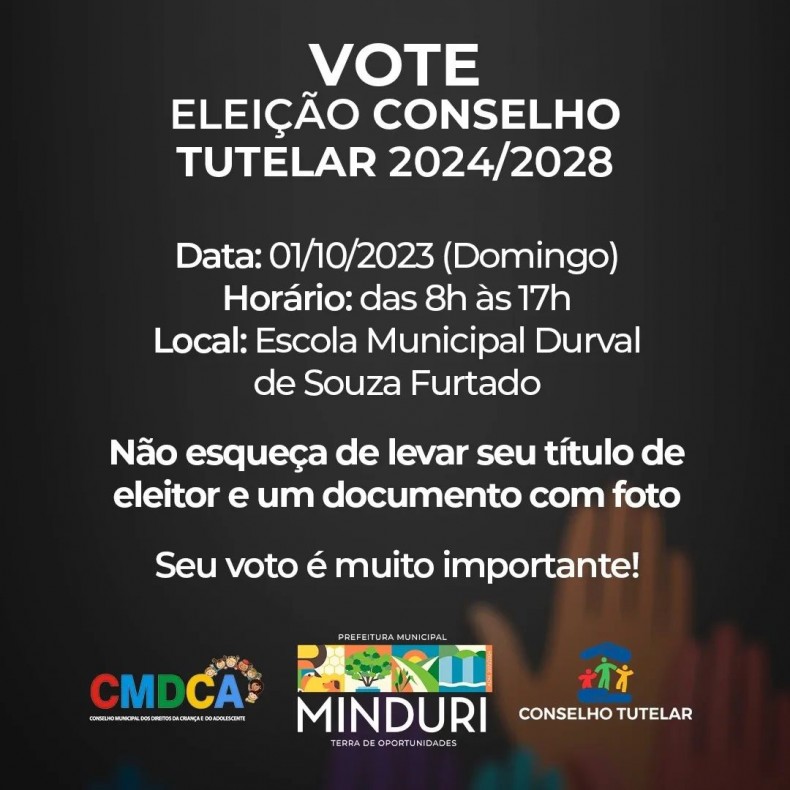 VOTE ELEIÇÃO CONSELHO TUTELAR – 2024/2028