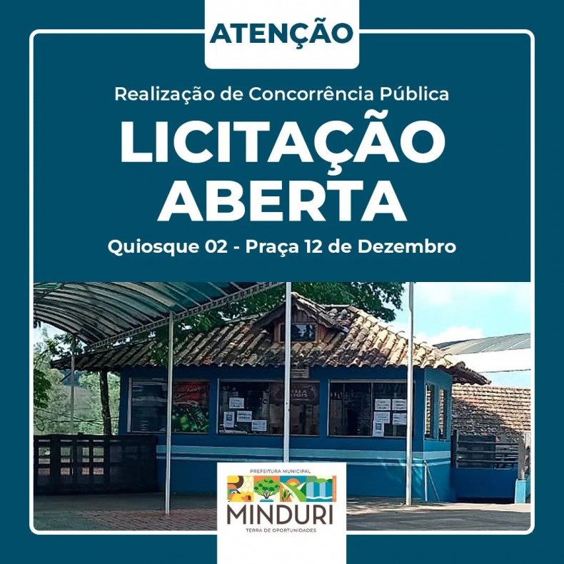 LICITAÇÃO ABERTA!