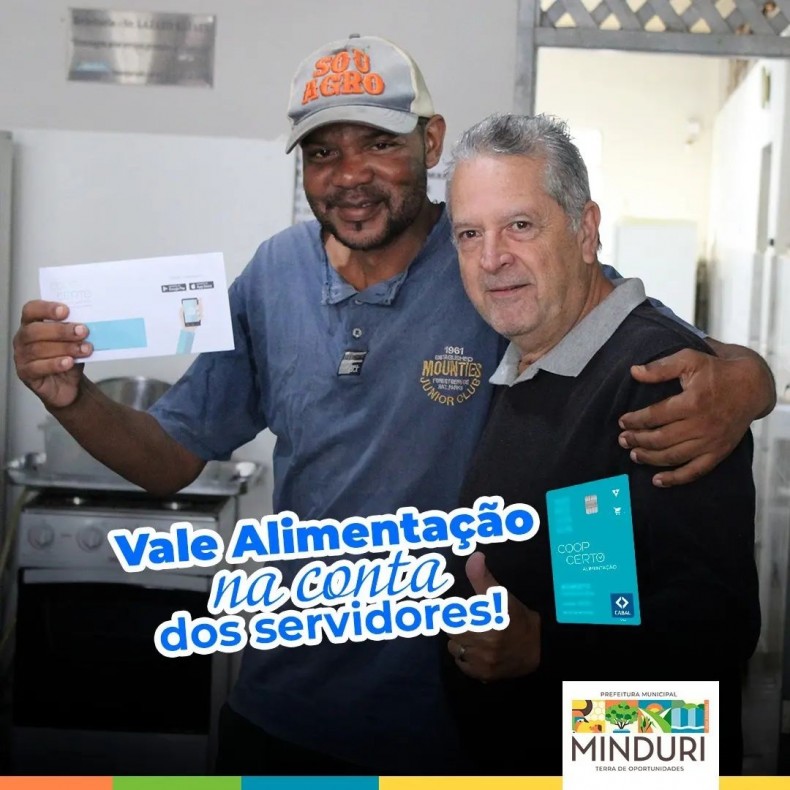 Vale Alimentação na conta dos servidores municipais!