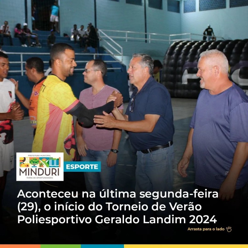 ESPORTE – Aconteceu na última segunda-feira (29), o início do Torneio de Verão Poliesportivo Geraldo Landim 2024.