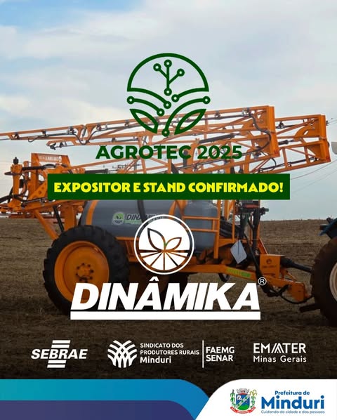 Dinâmika Equipamentos Agrícolas confirmado na Agrotec 2025.