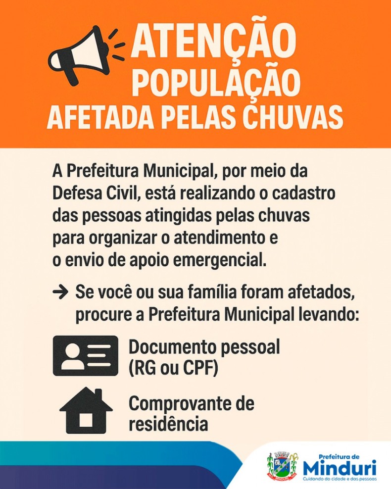 📢 Atenção, moradores de Minduri!