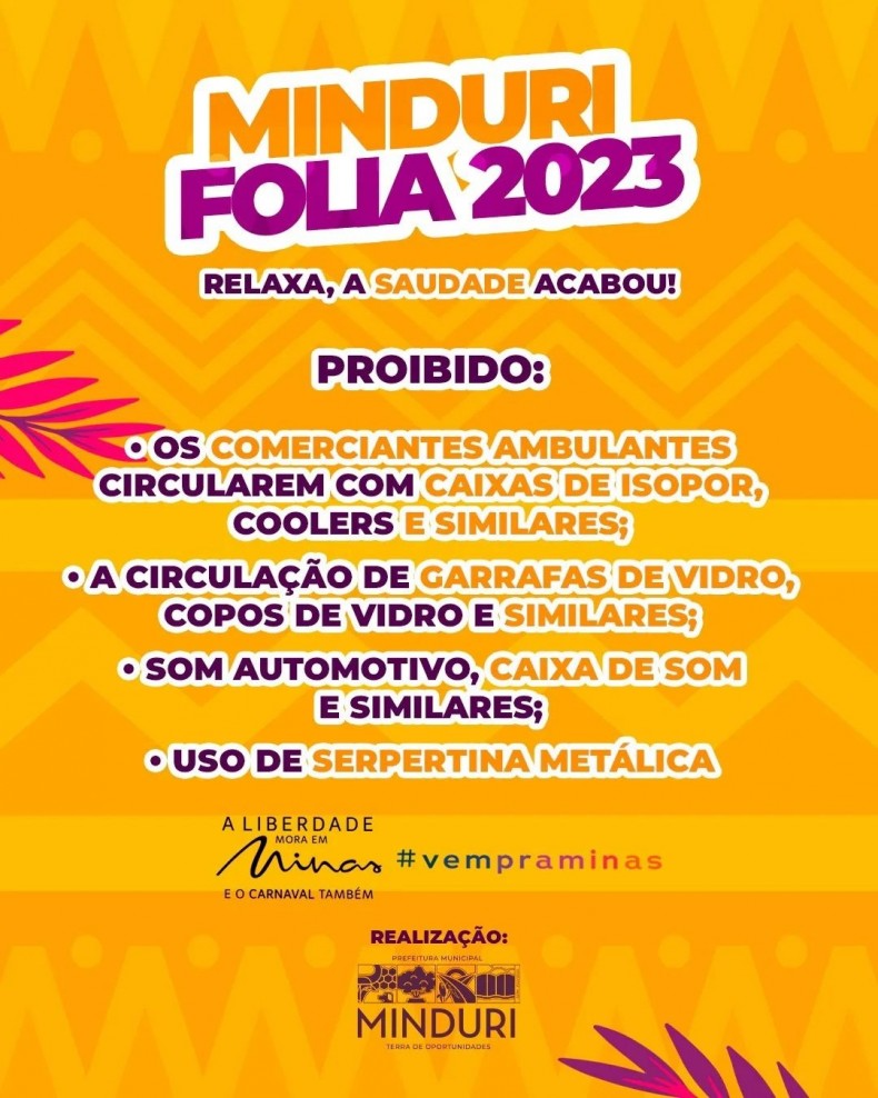 Minduri Folia 2023 – Relaxa, a Saudade Acabou!