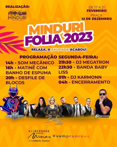 Minduri Folia 2023 – Relaxa, a Saudade Acabou!