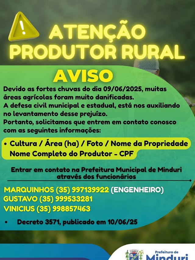 🚨 ATENÇÃO, PRODUTOR RURAL! 🚨